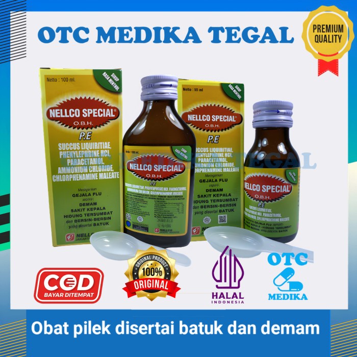 OBH Nelco spesial PE obat pilek disertai batuk dan demam