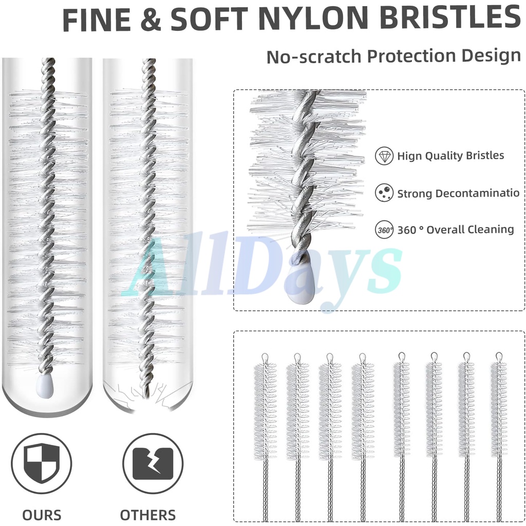 SIKAT PEMBERSIH SEDOTAN STAINLESS STEEL BRUSH STRAW STAIN LESS BENGKOK LURUS SIKAT SEDOTAN