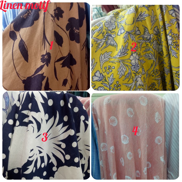 Kain linen motif Bahan linen import Bahan kemeja linen -Pure linen