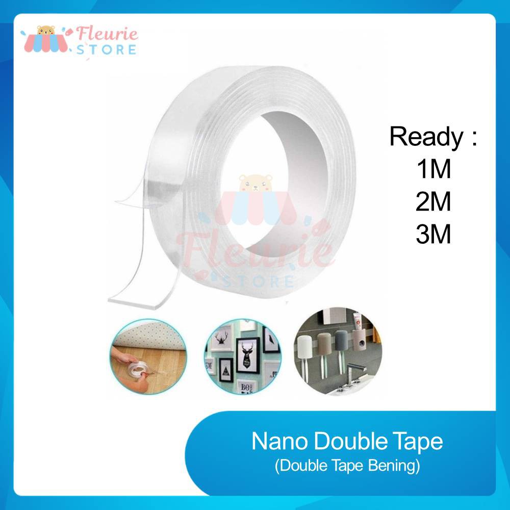 

4A. Nano Double Tape 1Meter/2Meter/3Meter (Isolasi Bening Ajaib Double Tape)