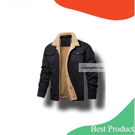 abbasjaket.co Jaket Musim Dingin Pria / Jaket Tebal Bahan Dalam Bulu / Jaket Bomber Pria/Sweet