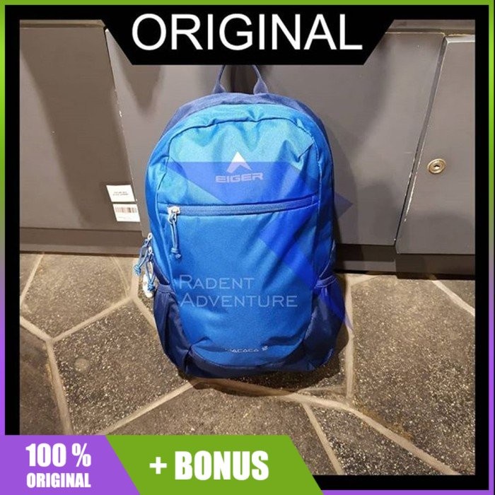 Tas Eiger Macaca 12L Backpack Bag Biru Blue 91000 5050 Original Cowok