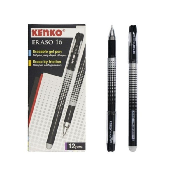 

LUSIN Pulpen Hapus KENKO Eraso 16 Erasable Bisa Dihapus
