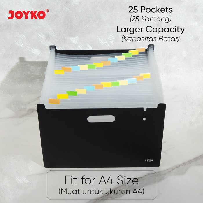 

EXPANDING FILE MAP FILE JOYKO EF-7A4 | 25Pockets | MAP ORGANIZER JOYKO