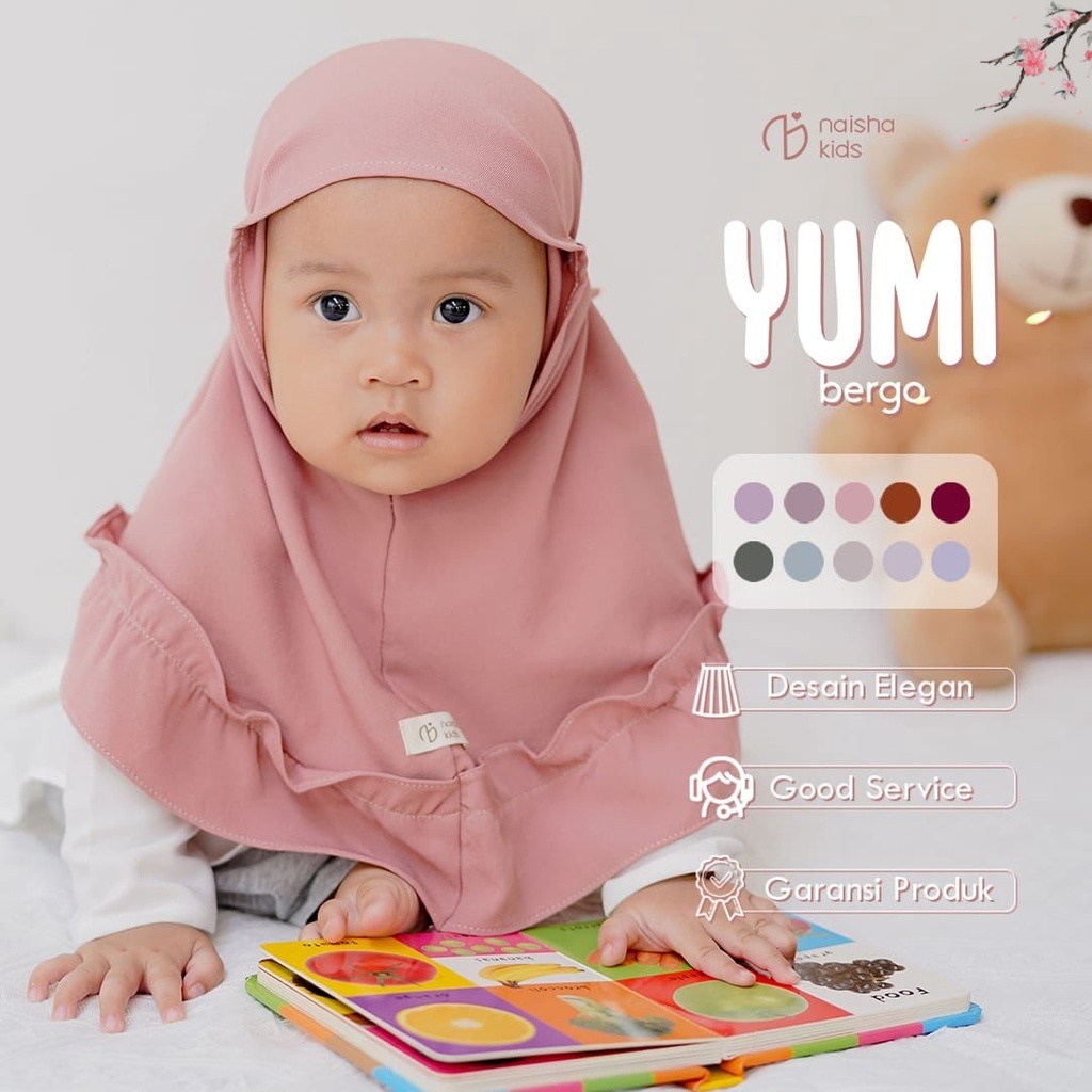 Naisha Official / Bergo Kids / Jilbab Instan Anak Yumi Bergo