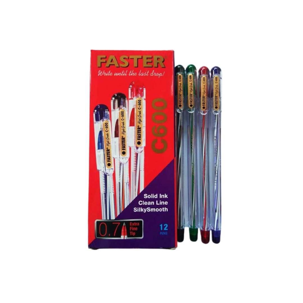 

PULPEN FASTER C600 / BOLPEN FASTER C600 / BOLPOIN FASTER C600 / FASTER PULPEN C600 SATUAN