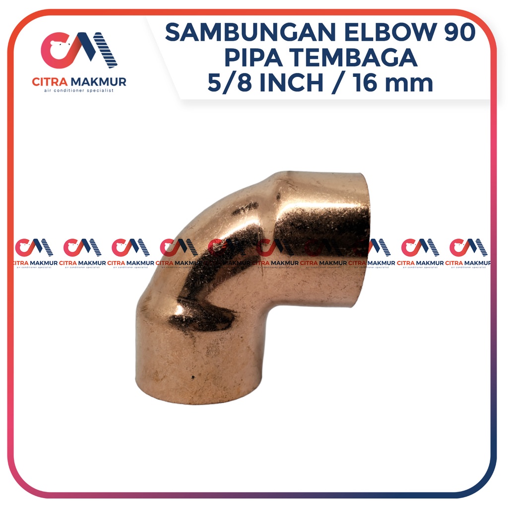 Elbow Coupling Shock 5/8 Inch Pipa Tembaga Sok Sambungan Las Fitting Penyambung AC Inci Inchi L 90