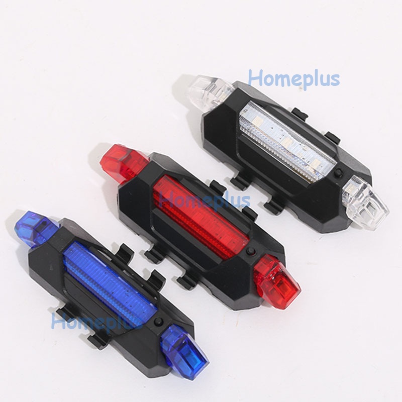HomePlus Lampu Belakang Sepeda Led Usb Rechargeable USB rechargeable bicycle riding equipment warning light Anti Air Lampu Sepeda Led Charger