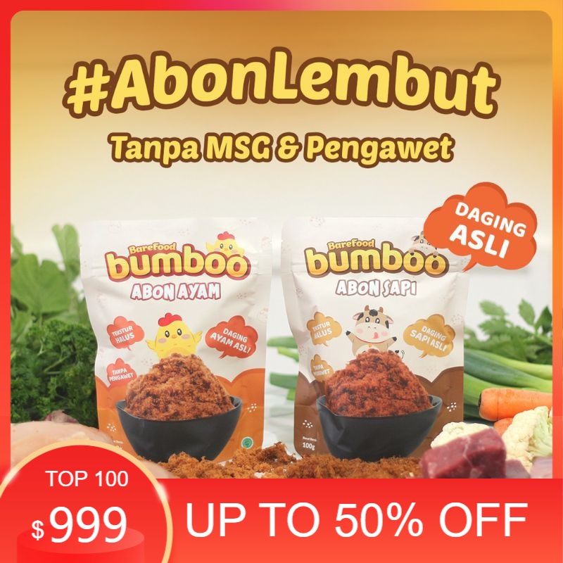 

BUMBOO Abon Asli - Tekstur Lembut MPASI Si Kecil - Sumber Protein - Tanpa MSG