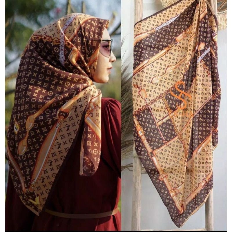 Promo hijab segi empat motif kerudung