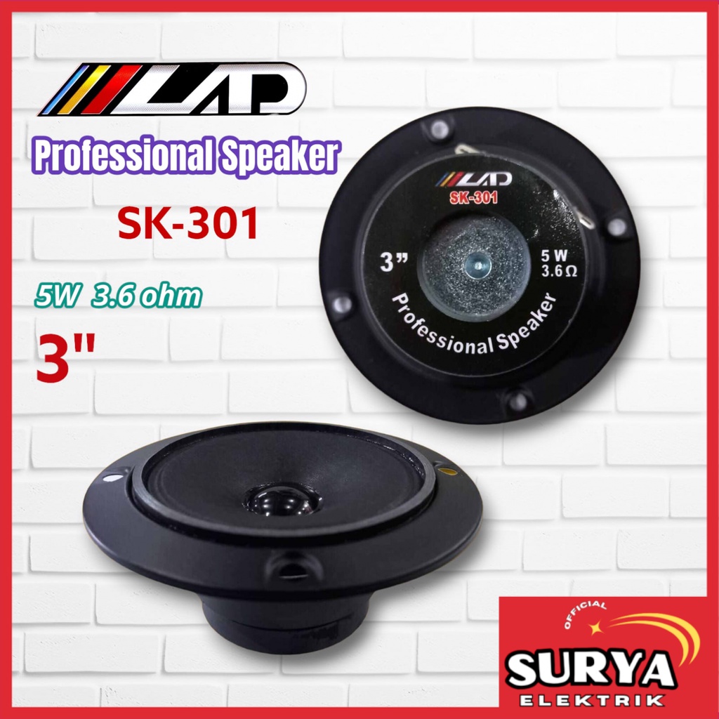 Middle Speaker 3" Inch LAD SK-301 Professional Mid Speaker 5W