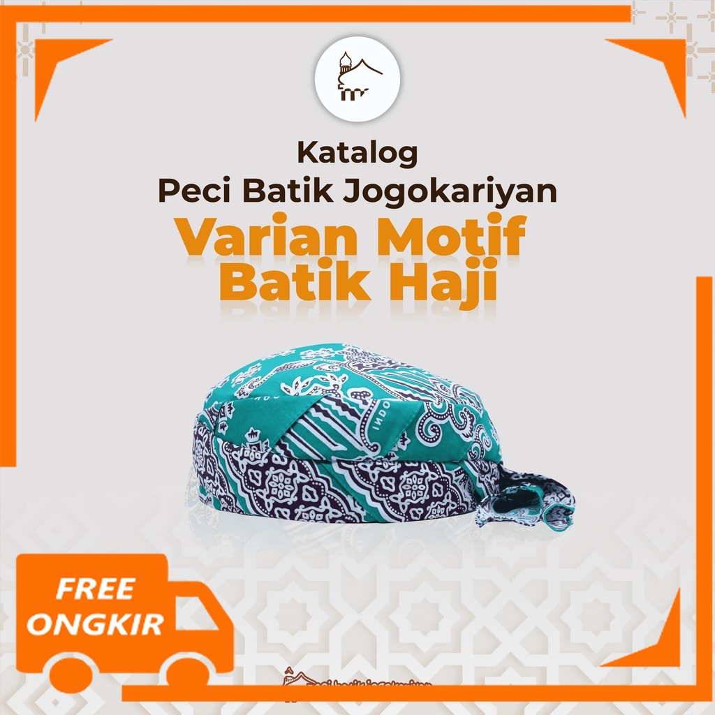 Peci Batik Jogokariyan Jogokaryan Songkok Udeng Motif Batik Haji