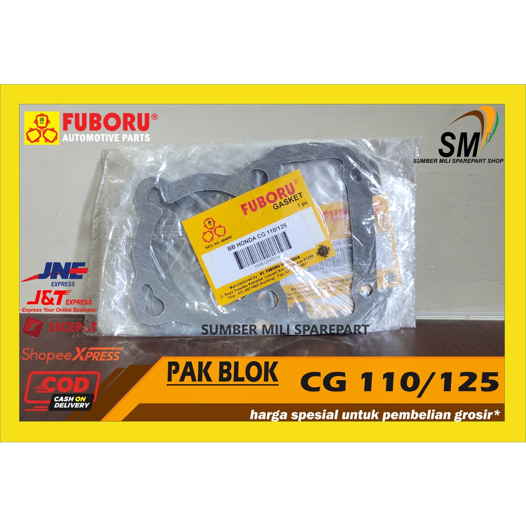 GASKET/ PAKING BLOK BAWAH CG110/ CG 125 FUBORU