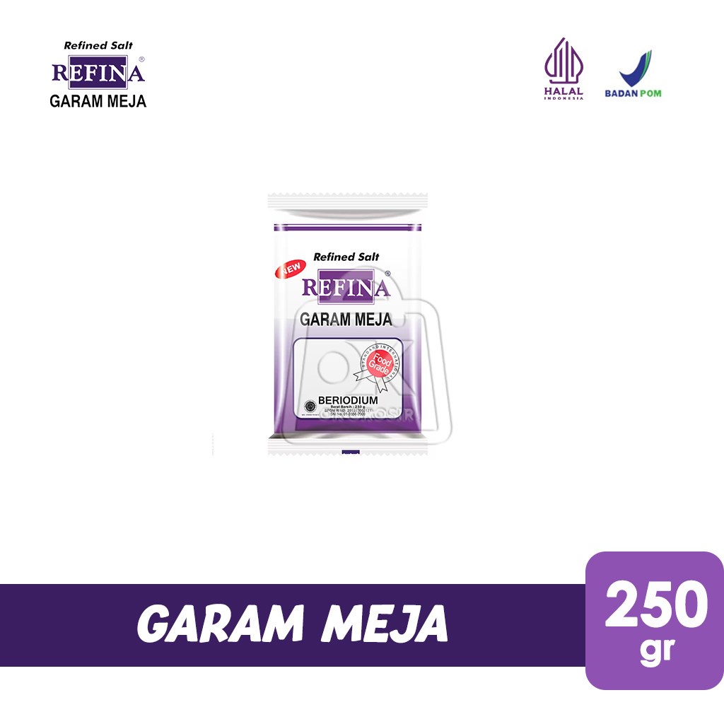 

Garam Meja Murni REFINA / Refined Salt (250 gr)