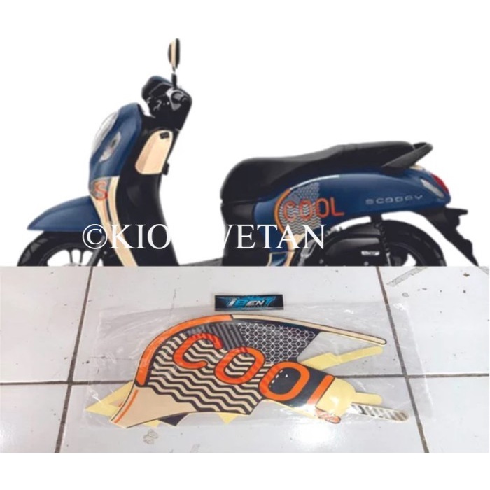 STRIPING HONDA SCOOPY BIRU 2021 STANDAR POLET stiker