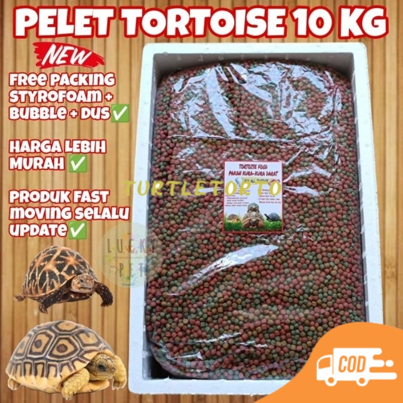 [10 KG] Makanan pakan pelet kura kura darat sulcata sulkata pardalis indian star aldabra russian tor