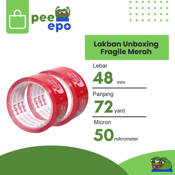 

Lakban Unboxing Fragile Merah / Wajib Unboxing MPI 72 YARD