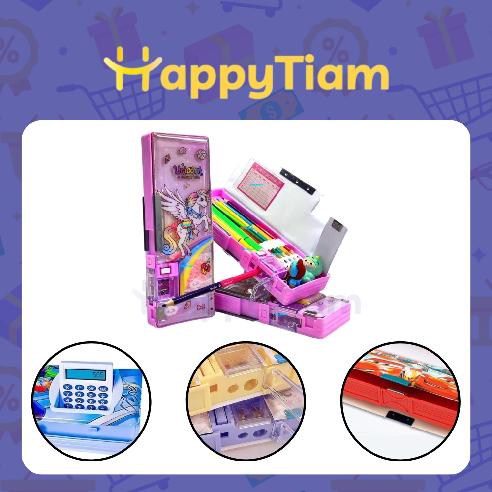 

KOTAK PENSIL MAGNET KARAKTER ISI LENGKAP KALKULATOR RAUTAN POLOS SEKOLAH TEMPAT PENCIL CASE 2 SISI