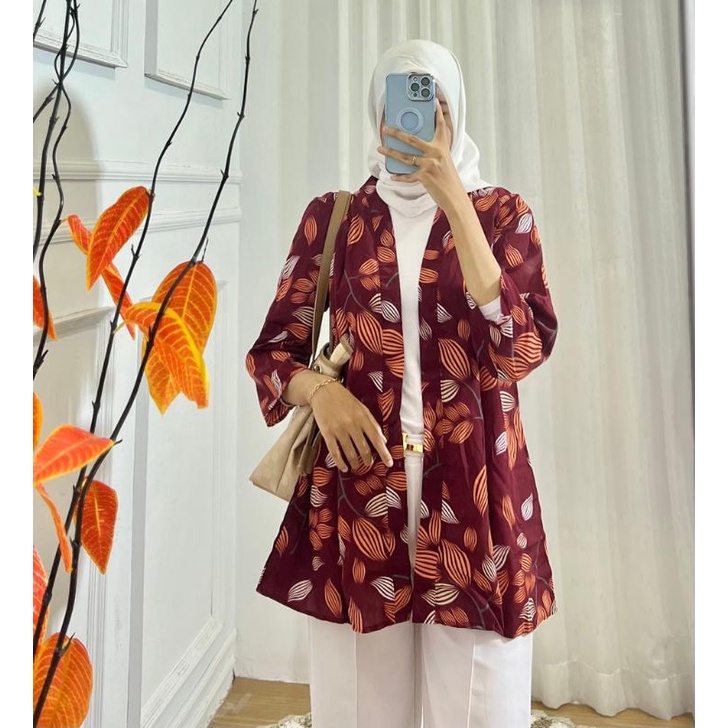 CARDIGAN MOTIF/ OUTER WANITA MOTIF/ OUTER WANITA LENGAN PANJANG