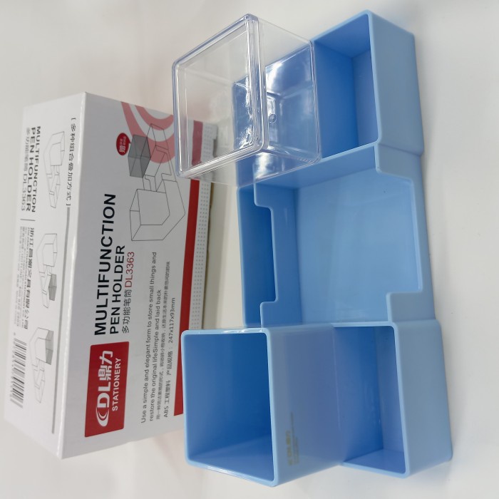 

Set Kotak Organizer Alat Tulis Kantor/Tempat Pena Persegi Transparant