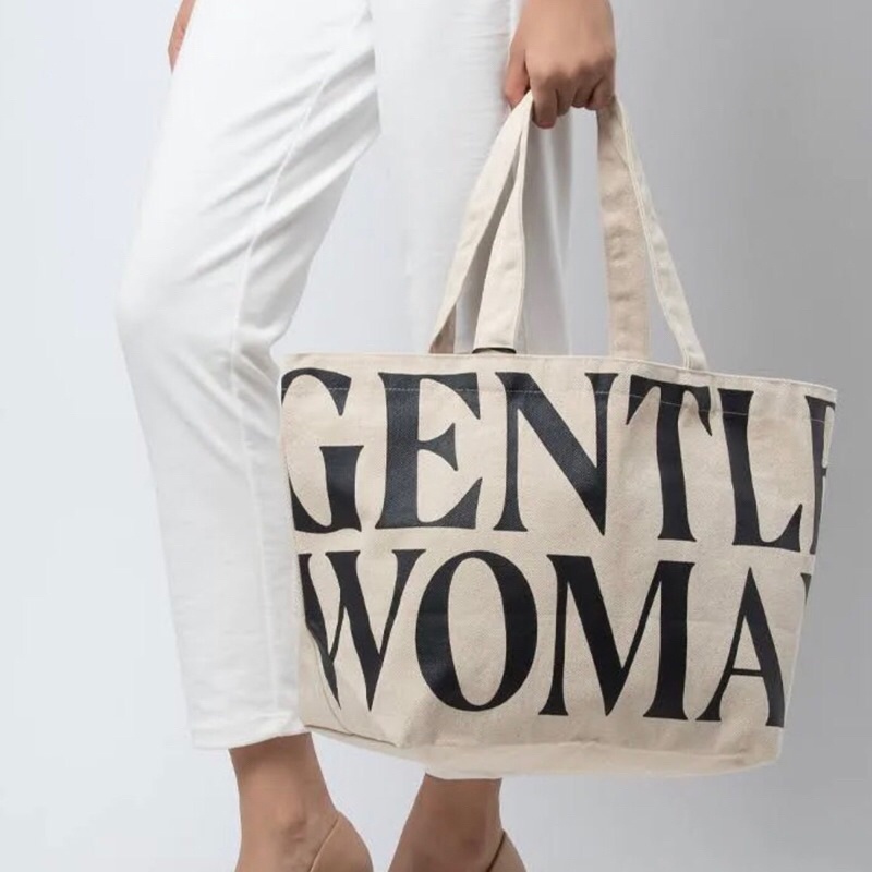 WD53EF GENTLE WOMAN CANVAS TOTE BAG TERMURAH SIAP KIRIM / CANVAS GENTLEWOMAN TOTE BAG / GNTL WOMEN T