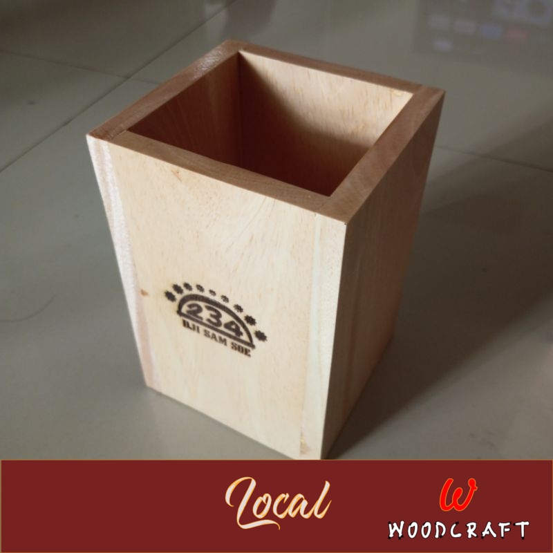 Woodcraft Tempat Sendok Kayu Free Grafir