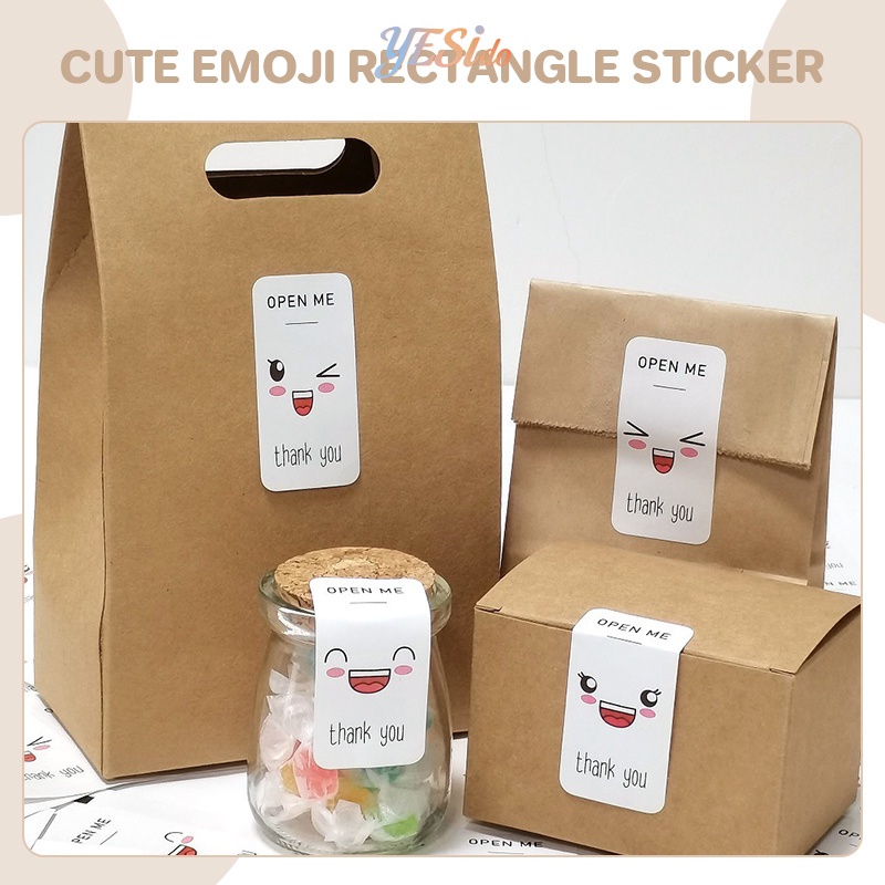 

COD✨ Stiker Persegi Panjang bunga Stiker Kotak Hadiah-YES