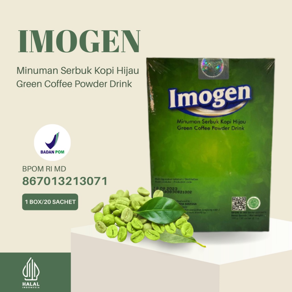 

IMOGEN Minuman Serbuk Rasa Kopi Hijau 20Pcs Green Coffee