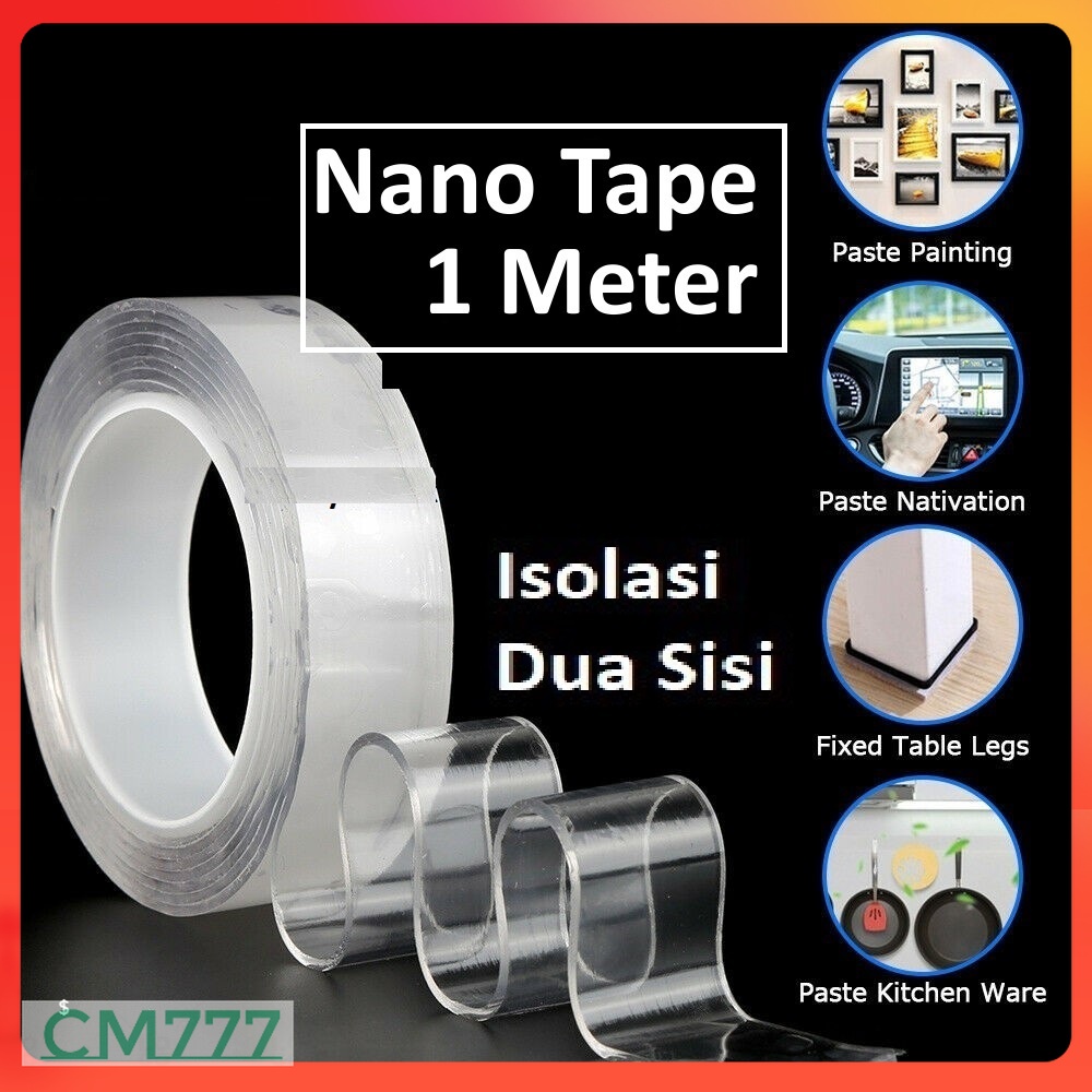 

Nano Double Tape /Nano Tape/Selotip Isolasi Bening 1 Meter
