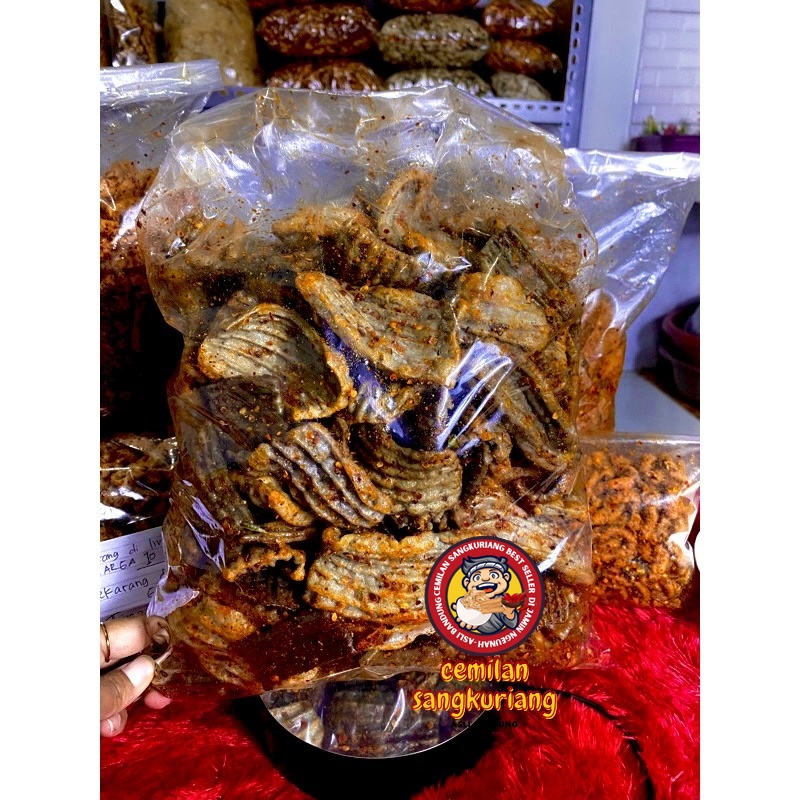 

-500gram Kerupuk Seblak Jengkol 500 gram pedas cikruh extra pedas daun jeruk Murah -AGEN SNACK