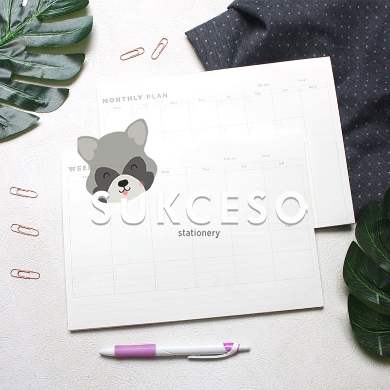 

Panmomo Weekly Monthly Planner Memopad Buku Agenda Mingguan dan Bulanan