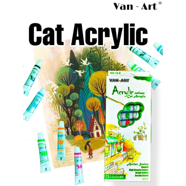 

Cat Acrylic Set 12W/ cat lukis akrelik (Harga 1 set isi 12 tube