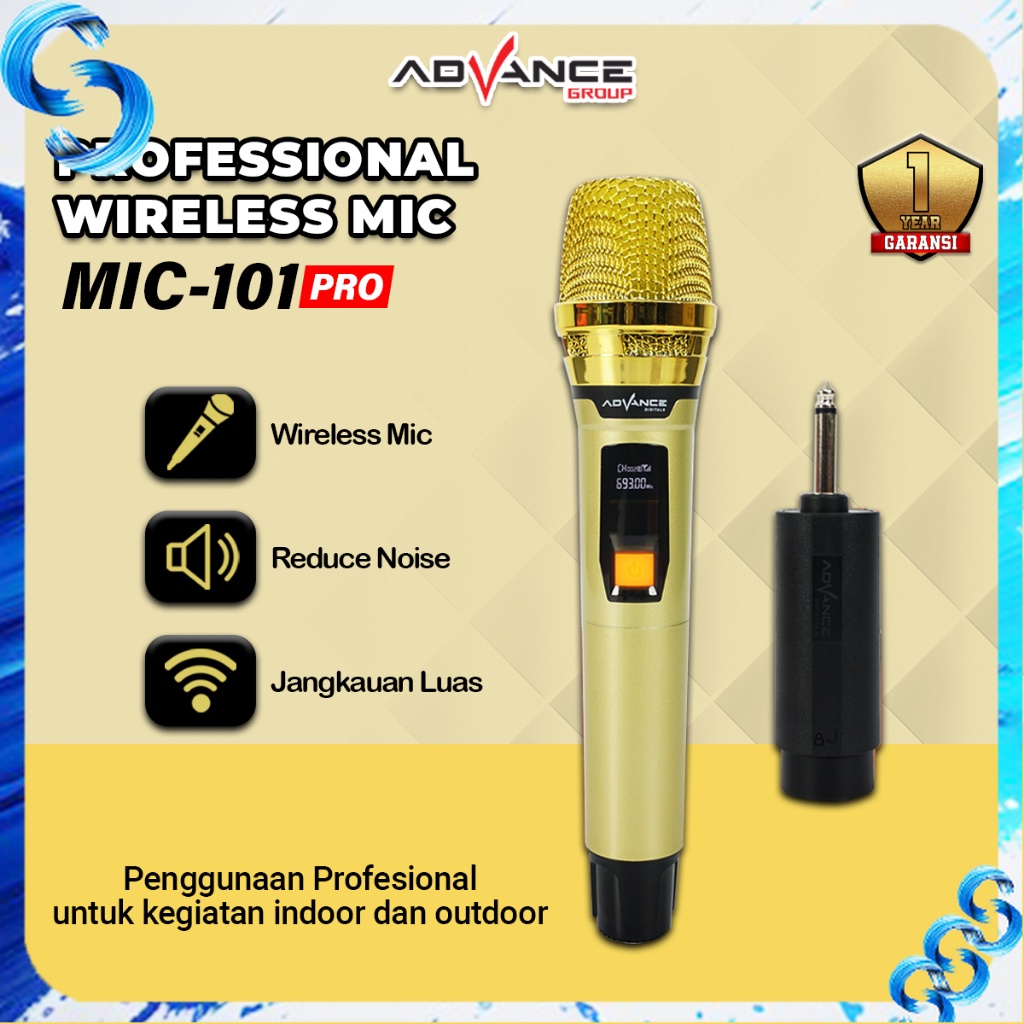 ADVANCE MIC Mikrofon Professional Wireless Microphone MIC101 PRO