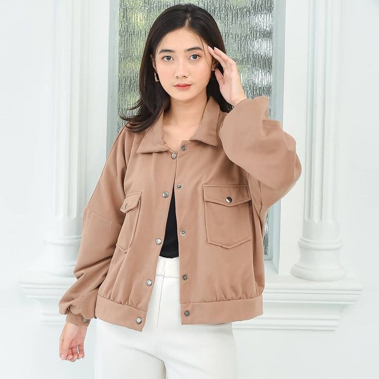 New Jaket Cewek Outer Crop Top Sweater Cardigan Outwear Wanita Korean Style Kekinian Polos Hijab Pre