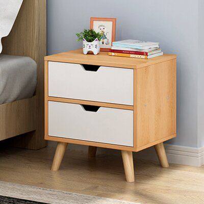 Meja Nakas Meja Kamar Meja Kosmetik Minimalis Kamar Tidur 2 Laci Meja bedside mejs samping kamar tid