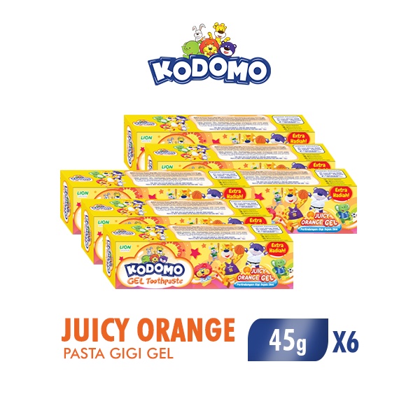 Kodomo Pasta Gigi Orange Tube 45 gr x6