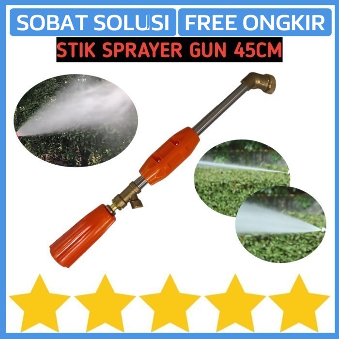 STICK SPRAYER GUN 45CM BENGKOK STIK KUNINGAN NOZZLE SEMPROTAN AIR