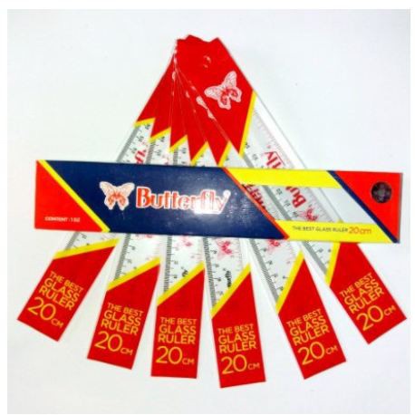 

2A. [PENGGARIS] - Penggaris Mika Plastik Butterfly 20cm/30cm