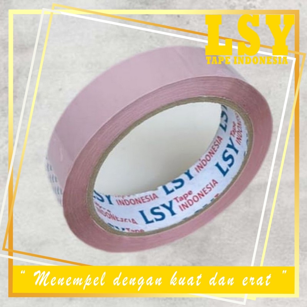 

LSY Lakban Pink 24mm x 80yard Full | Lakan Warna Warni Ketabalan 50mic