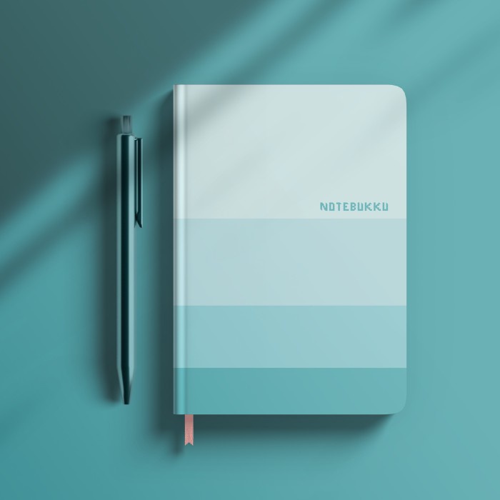 

NOTEBOOK A5 / JOURNAL BOOK /AGENDA hardcover NOTEBUKKU - Biru, garis