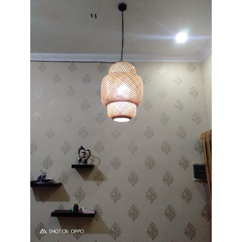 lampion bambu/lampu hias bambu gantung/lampu cafe/lampu resto