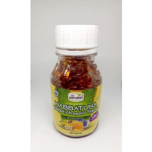 

HABBATUNA Habbat's Propolis Trigona plus Garlic & Zaitun 4 in 1 200Isi