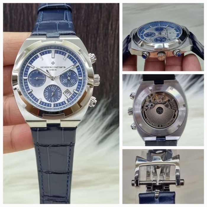 jam tangan pria automatic operses chrono aktif body silver