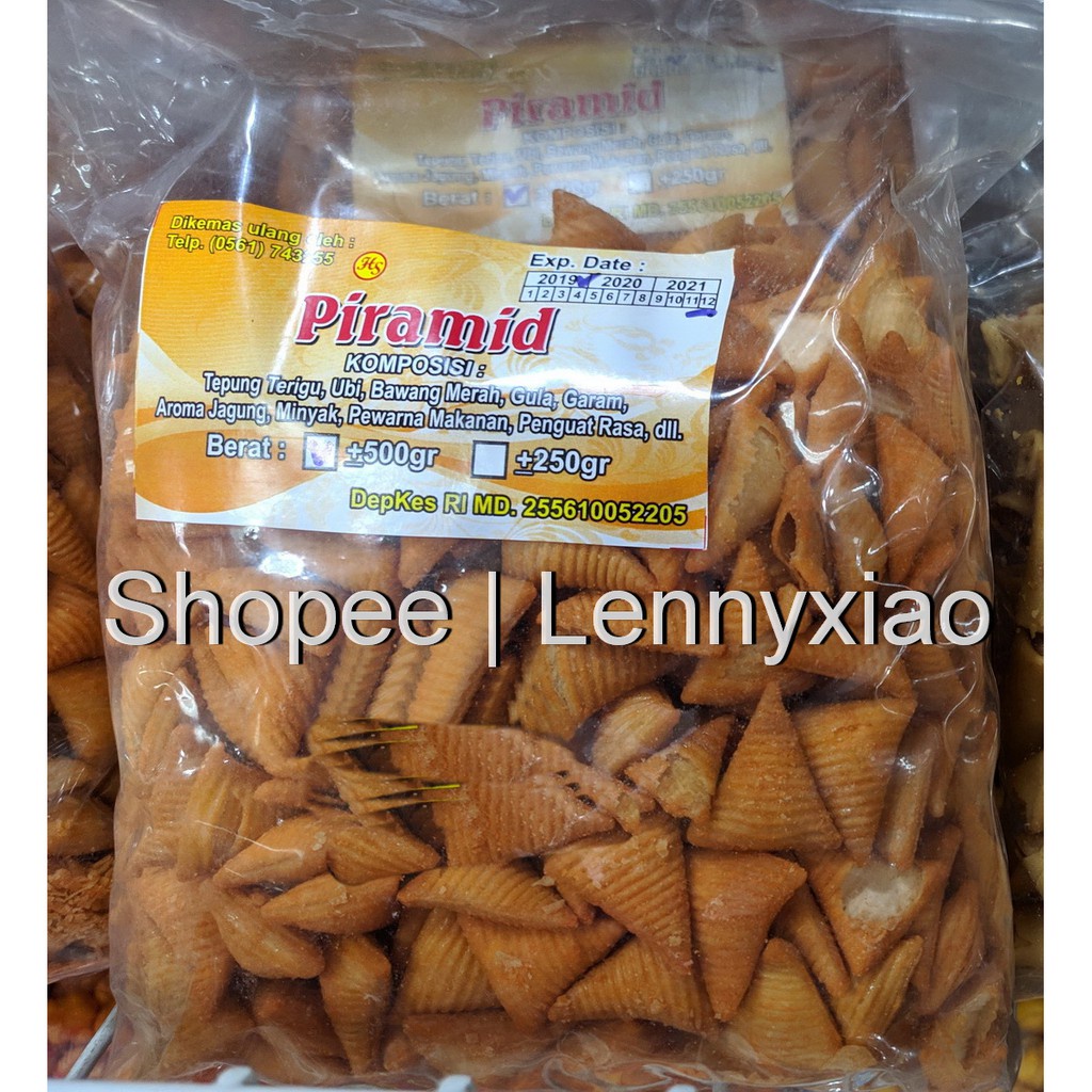 

Snack Piramid Segitiga - Snack Cemilan Lebaran
