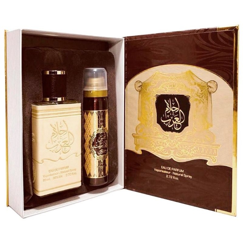 Ahlam Al Arab EDP 80 ml Bonus set Deodorant Spray 50 ml by Ard Al Zaafaran Original UAE for Men