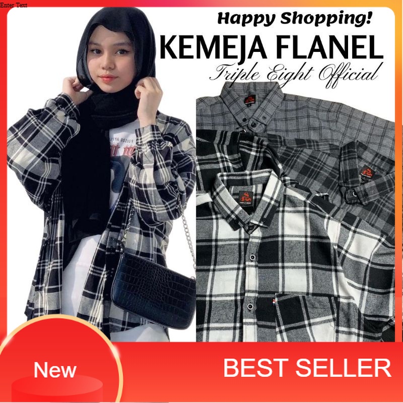 Kemeja Flanel Premium Terlaris / Lengan Panjang / Kemeja Wanita Motif Kotak kotak Unisex Casual Kame