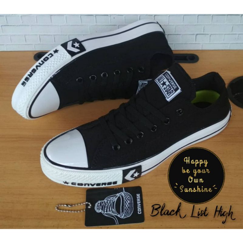 Sepatu Allstar Sepatu Sekolah Casual Pria Wanita Warna Hitam Putih Low