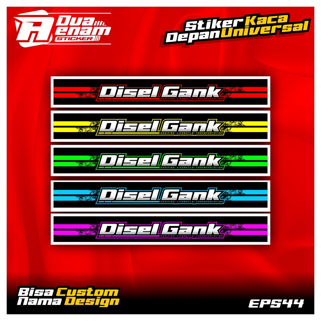 Stiker Kaca Depan All mobil universal bisa request nama dan design . stiker anti air anti luntur