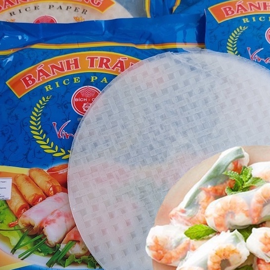 

Banh Trang Rice Paper 400 gr | Kulit Lumpia Vietnam | Rice Paper HALAL BULAT| Rice paper, kulit lumpia vietnam spring roll, diameter 22cm merk Banh Trang 400gr isi 45 - 47