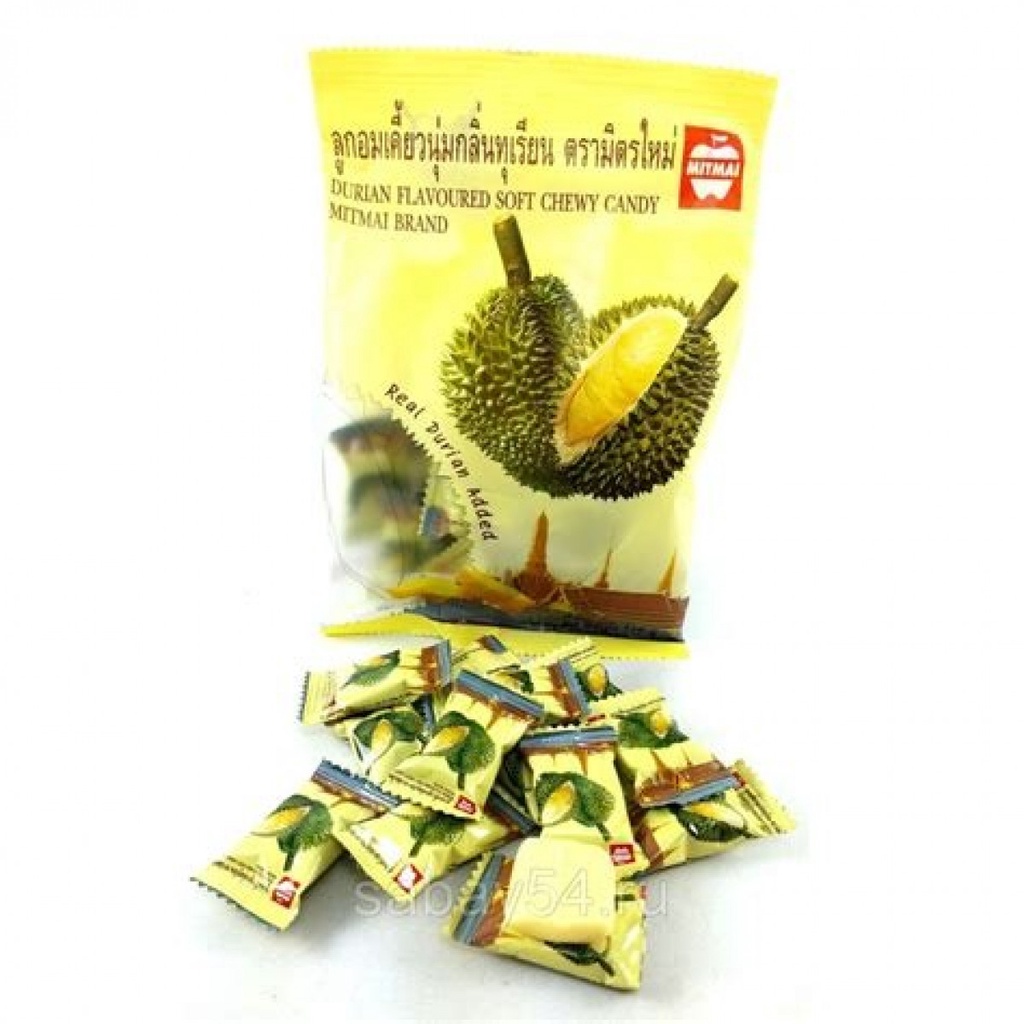 

Thai Mitmai Real Durian Soft Chewy Candy 110g